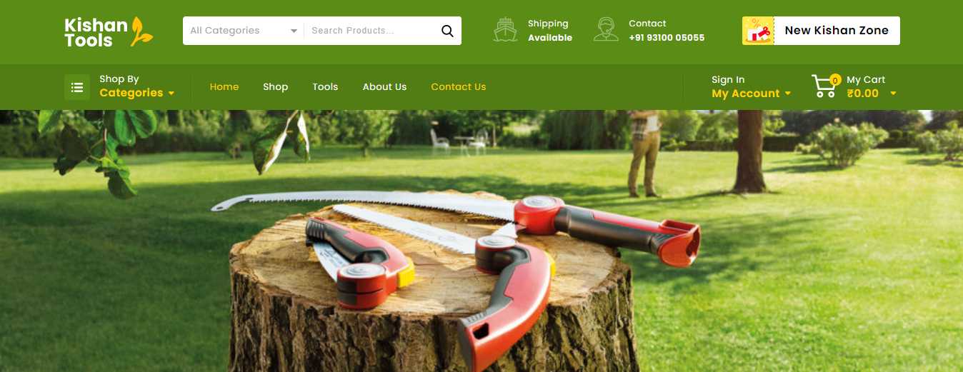 Agriculture Products or Tools Ecommerce Website Design and Development Company